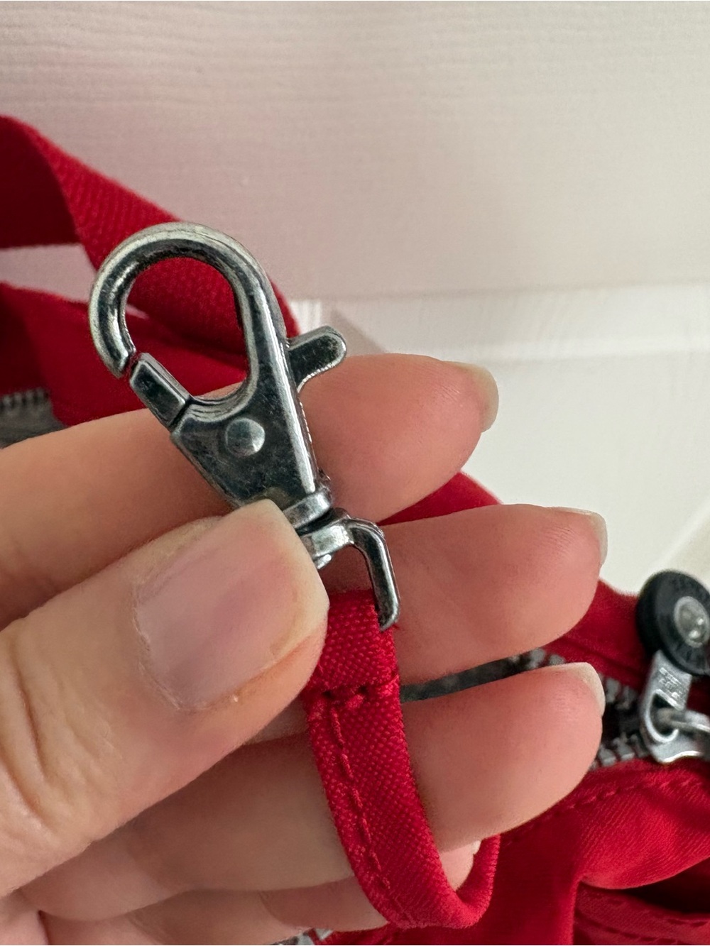 Kipling Red Crossbody Shoulder Bag with Dual Handles - Picture 6 of 6